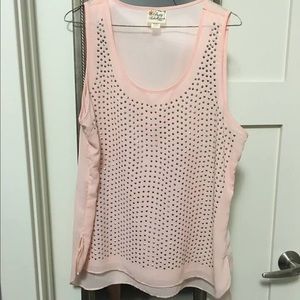Blush sparkle tank top